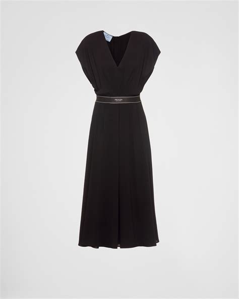 prada kleid schwarz|Schwarz Kleid Aus Sablé .